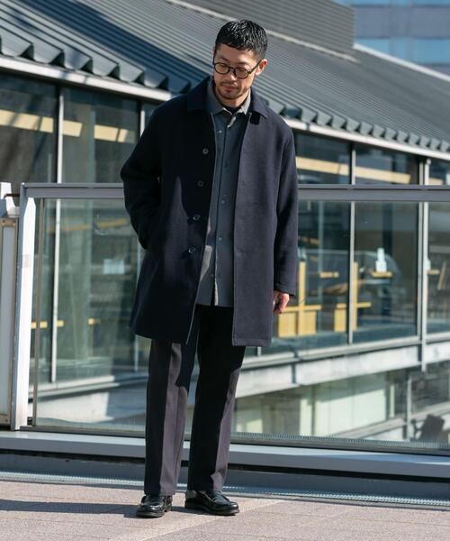 URBAN RESEARCH ROSSO MEN（アーバンリサーチロッソメン）の「『XLサイズあり』light meltonステンカラーコート（ステンカラーコート・メンズ・ブラック/チャコールグレー/ネイビー/ブラウン・LARGE/X-LARGE/MEDIUM）」の20枚目の写真