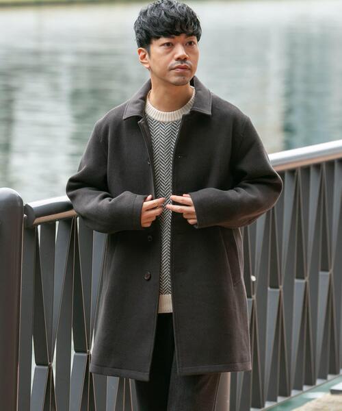 URBAN RESEARCH ROSSO MEN（アーバンリサーチロッソメン）の「『XLサイズあり』light meltonステンカラーコート（ステンカラーコート・メンズ・ブラック/チャコールグレー/ネイビー/ブラウン・LARGE/X-LARGE/MEDIUM）」の21枚目の写真