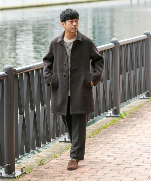 URBAN RESEARCH ROSSO MEN（アーバンリサーチロッソメン）の「『XLサイズあり』light meltonステンカラーコート（ステンカラーコート・メンズ・ブラック/チャコールグレー/ネイビー/ブラウン・LARGE/X-LARGE/MEDIUM）」の22枚目の写真