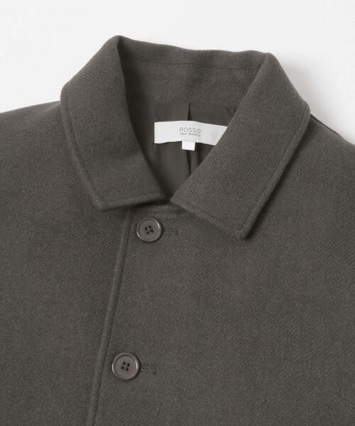 URBAN RESEARCH ROSSO MEN(アーバンリサーチロッソメン)の「『XLサイズあり』light meltonステンカラーコート(ステンカラーコート・メンズ・ブラック/チャコールグレー/ネイビー/ブラウン・LARGE/X-LARGE/MEDIUM)」の6枚目の写真