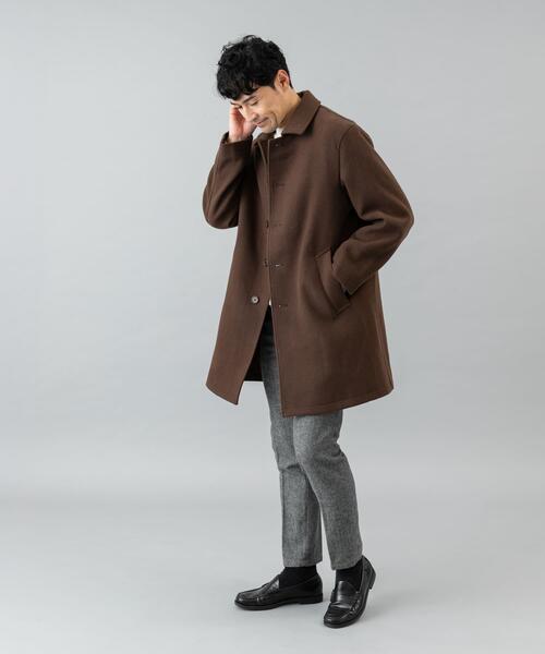 URBAN RESEARCH ROSSO MEN(アーバンリサーチロッソメン)の「『XLサイズあり』light meltonステンカラーコート(ステンカラーコート・メンズ・ブラック/チャコールグレー/ネイビー/ブラウン・LARGE/X-LARGE/MEDIUM)」の10枚目の写真