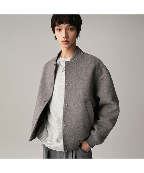 AVANDRESS(アバンドレス )の「Aube Wool Handmade Blouson GREY(ブルゾン・メンズ・ライトグレー・MEDIUM/LARGE)」の1枚目の写真