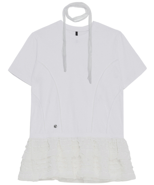 FLAREUP(フレアアップ)の「Layered Frill T-Shirt (FL-167_White)(Tシャツ/カットソー・レディース・ホワイト・OS)」の21枚目の写真