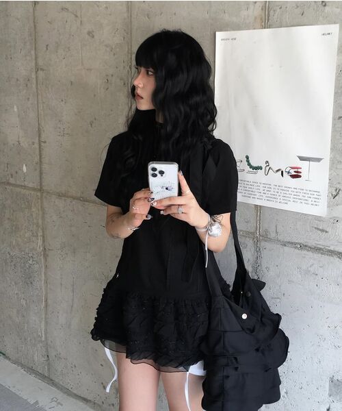 FLAREUP(フレアアップ)の「Layered Frill T-Shirt (FL-167_White)(Tシャツ/カットソー・レディース・ホワイト・OS)」の17枚目の写真