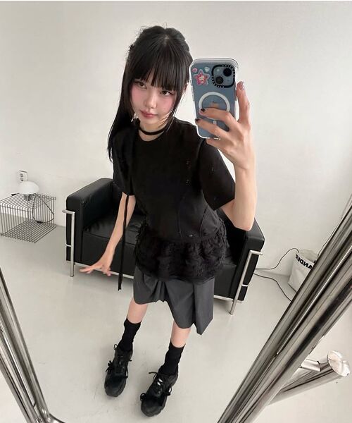FLAREUP(フレアアップ)の「Layered Frill T-Shirt (FL-167_White)(Tシャツ/カットソー・レディース・ホワイト・OS)」の19枚目の写真