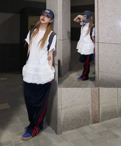 FLAREUP(フレアアップ)の「Layered Frill T-Shirt (FL-167_White)(Tシャツ/カットソー・レディース・ホワイト・OS)」の8枚目の写真