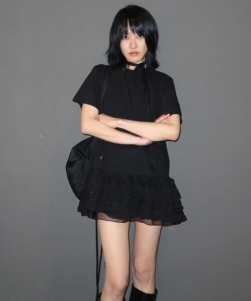 FLAREUP(フレアアップ)の「Layered Frill T-Shirt (FL-167_White)(Tシャツ/カットソー・レディース・ホワイト・OS)」の10枚目の写真