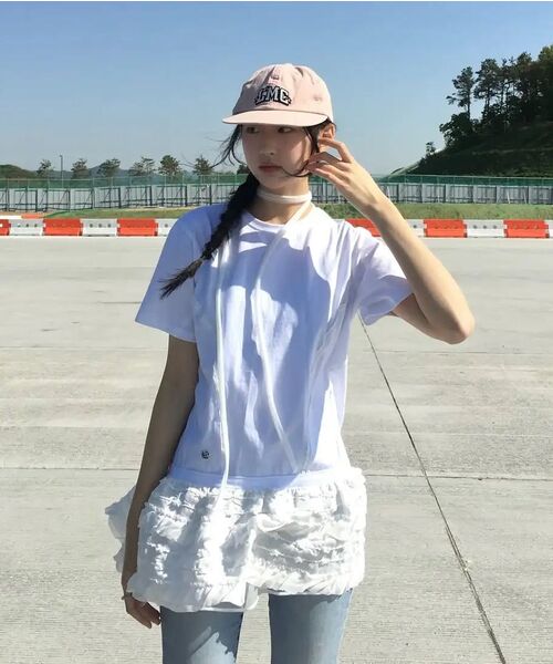FLAREUP(フレアアップ)の「Layered Frill T-Shirt (FL-167_White)(Tシャツ/カットソー・レディース・ホワイト・OS)」の13枚目の写真