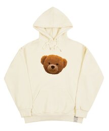 [UNISEX]ビッグOFベアフードティー_クリーム