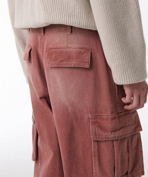 MUSINSA STANDARD（ムシンサスタンダード）の「ピグメントエクストラワイドカーゴデニムパンツ[スモークピンク]（デニムパンツ・メンズ・その他・40/38/42/36/34/32/30/31/33/26/27/28/29）」の7枚目の写真
