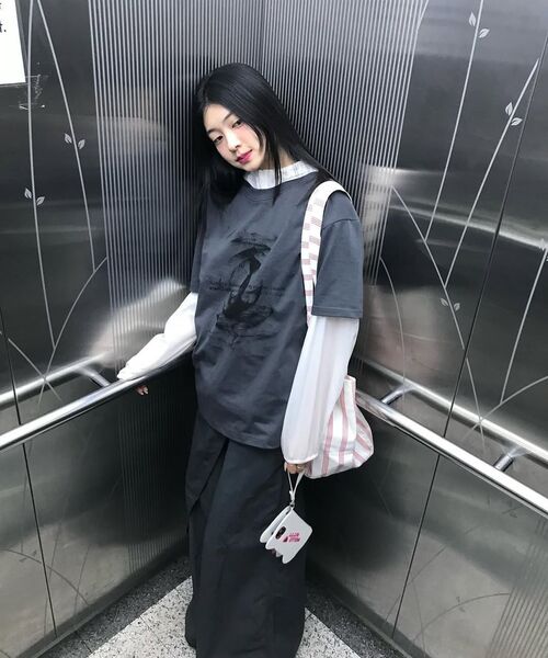 SLOWACID（スローアシッド）の「デューンウェーブ 半袖Tシャツ [チャコール]（Tシャツ/カットソー・レディース・その他・SMALL/MEDIUM/LARGE/X-LARGE）」の6枚目の写真