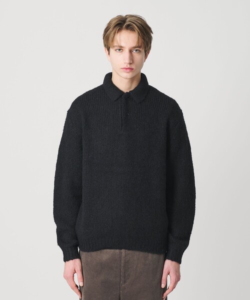 BEAUTY&YOUTH UNITED ARROWS（ビューティーアンドユースユナイテッドアローズ）の「バブル ニット 2B ポロシャツ（ポロシャツ・メンズ・ブラック/ロイヤルブルー・M/XL/S/L）」の6枚目の写真