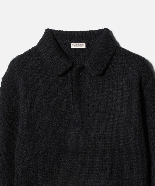 BEAUTY&YOUTH UNITED ARROWS（ビューティーアンドユースユナイテッドアローズ）の「バブル ニット 2B ポロシャツ（ポロシャツ・メンズ・ブラック/ロイヤルブルー・M/XL/S/L）」の17枚目の写真