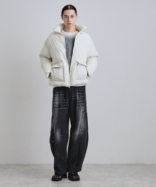 tk.TAKEO KIKUCHI（ティーケータケオキクチ）の「中綿スタンドブルゾン（ブルゾン・メンズ・オフホワイト/ブラウン系その他/ブラック・02/01/03）」の7枚目の写真