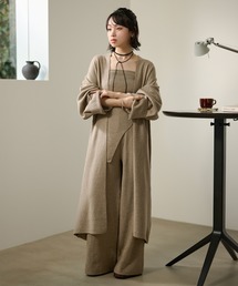 asymmetry hem bustier knit 3set /アシンメトリーヘムビスチェニット3点セット