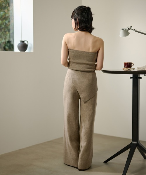 LAULEN(ローレン)の「asymmetry hem bustier knit 3set /アシンメトリーヘムビスチェニット3点セット(セットアップ・レディース・ブラック/グレイッシュベージュ/アイボリー・FREE)」の9枚目の写真