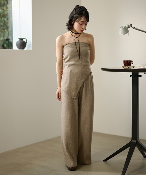 LAULEN(ローレン)の「asymmetry hem bustier knit 3set /アシンメトリーヘムビスチェニット3点セット(セットアップ・レディース・ブラック/グレイッシュベージュ/アイボリー・FREE)」の11枚目の写真