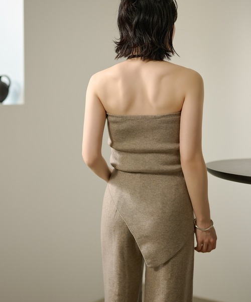 LAULEN(ローレン)の「asymmetry hem bustier knit 3set /アシンメトリーヘムビスチェニット3点セット(セットアップ・レディース・ブラック/グレイッシュベージュ/アイボリー・FREE)」の14枚目の写真