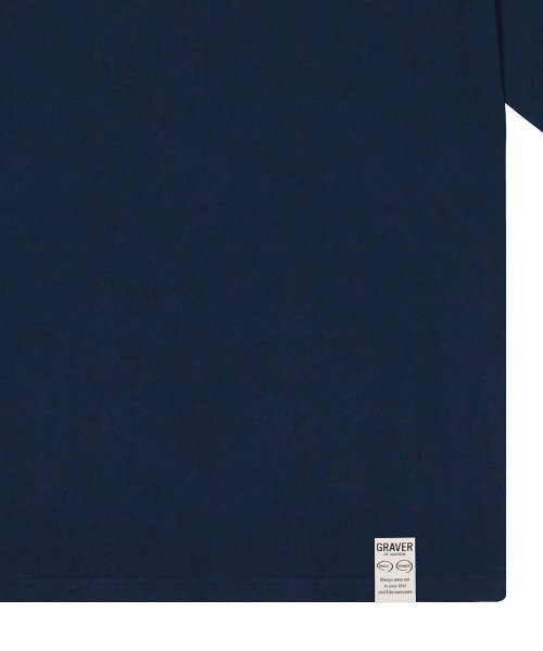 GRAVER（グレーバー）の「[UNISEX]図面レッドフラワースマイル半袖_ネイビー（Tシャツ/カットソー・レディース・ネイビー・X-LARGE/SMALL/LARGE/MEDIUM）」の4枚目の写真