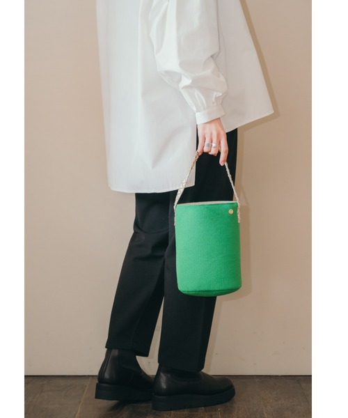 LILA&FLEUR(リラアンドフルール)の「Felt Single Handle Bag(トートバッグ・レディース・チャコールグレー/ヘザーグレー/ライトブルー/グリーン/レッド・ONE SIZE)」の12枚目の写真
