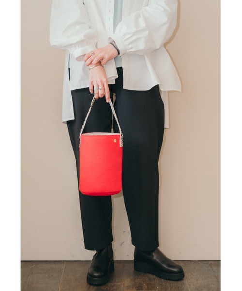 LILA&FLEUR(リラアンドフルール)の「Felt Single Handle Bag(トートバッグ・レディース・チャコールグレー/ヘザーグレー/ライトブルー/グリーン/レッド・ONE SIZE)」の14枚目の写真