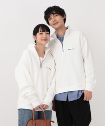 GLOBAL WORK | ソフトタッチスウェット/裏起毛/ハーフジップ/606878(スウェット)