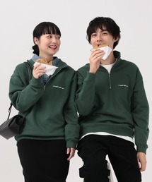 GLOBAL WORK | ソフトタッチスウェット/裏起毛/ハーフジップ/606878(スウェット)