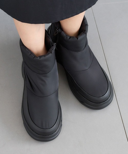 Mazell（マゼル）の「Mazell / 撥水ウォームブーツ【一部店舗限定サイズS】（ブーツ・レディース・ブラック/カーキ・S/M/L）」の19枚目の写真