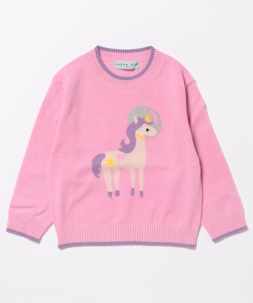 HAKKA KIDS（ハッカキッズ）の「ウォッシャブルニットセーター（ニット/セーター・キッズ・ブルー/ブラック/ピンク/イエロー・110cm/120cm/130cm/100cm）」の4枚目の写真