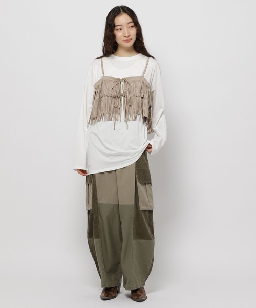 niko and...（ニコアンド）の「リメイクライクカーゴパンツ（カーゴパンツ・レディース・チャコール/アイボリー/カーキ・FREE）」の16枚目の写真