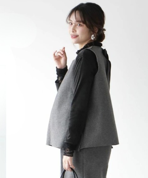 Ehre style（エーレスタイル）の「重ね着用インナー 冬のワンポイントお洒落（Tシャツ/カットソー・レディース・ブラック/グレー・FREE）」の9枚目の写真
