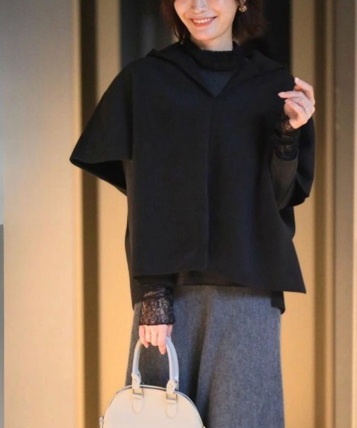 Ehre style（エーレスタイル）の「重ね着用インナー 冬のワンポイントお洒落（Tシャツ/カットソー・レディース・ブラック/グレー・FREE）」の10枚目の写真