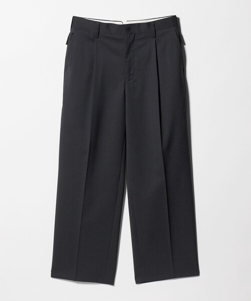 allery（アレリー）の「【別注】＜allery＞1プリーツ ワイド パンツ（その他パンツ・メンズ・ブラック/ダークグレー/ダークブラウン・L/M/S）」の2枚目の写真