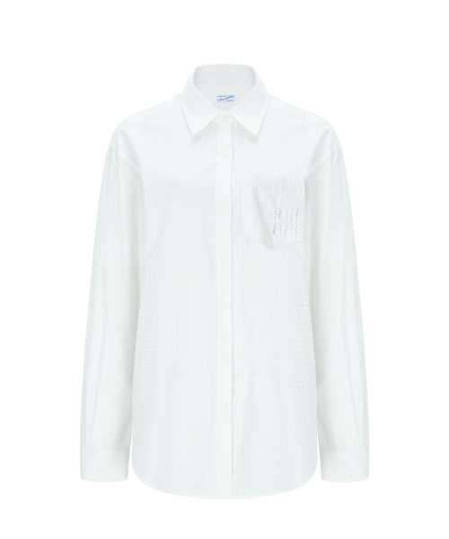 PLEASENOFOLLOW(プリーズノーフォロー)の「Taryn Patch Check Shirt (White)(シャツ/ブラウス・レディース・その他・FREE)」の2枚目の写真
