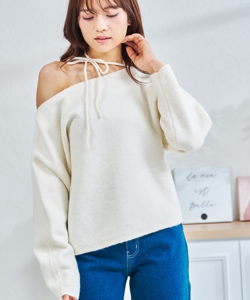 MISCH MASCH(ミッシュマッシュ)の「ZOZO限定 ストラップリボンニット(ニット/セーター・レディース・ブルー/イエロー/ホワイト・フリ-)」の10枚目の写真