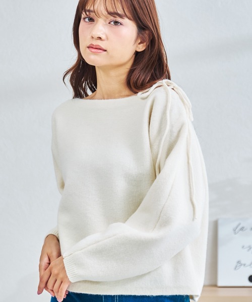 MISCH MASCH(ミッシュマッシュ)の「ZOZO限定 ストラップリボンニット(ニット/セーター・レディース・ブルー/イエロー/ホワイト・フリ-)」の11枚目の写真