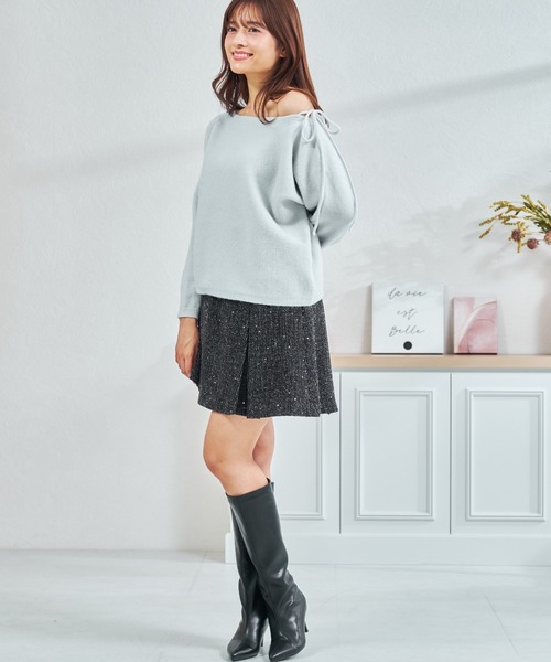 MISCH MASCH(ミッシュマッシュ)の「ZOZO限定 ストラップリボンニット(ニット/セーター・レディース・ブルー/イエロー/ホワイト・フリ-)」の19枚目の写真