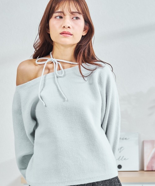 MISCH MASCH(ミッシュマッシュ)の「ZOZO限定 ストラップリボンニット(ニット/セーター・レディース・ブルー/イエロー/ホワイト・フリ-)」の16枚目の写真