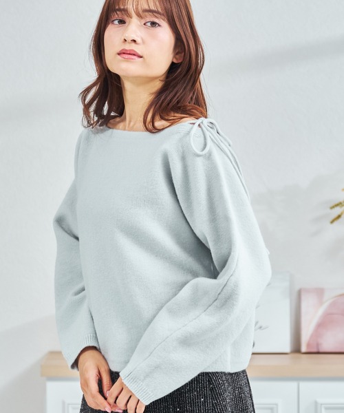 MISCH MASCH(ミッシュマッシュ)の「ZOZO限定 ストラップリボンニット(ニット/セーター・レディース・ブルー/イエロー/ホワイト・フリ-)」の17枚目の写真