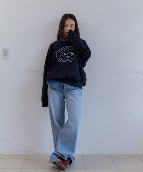 ANOETIC（アノエティック）の「ANC CLASSIC KEY SWEATSHIRT_NAVY（スウェット・レディース・ネイビー・FREE）」の2枚目の写真