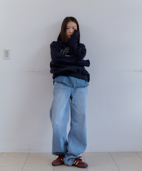 ANOETIC（アノエティック）の「ANC CLASSIC KEY SWEATSHIRT_NAVY（スウェット・レディース・ネイビー・FREE）」の3枚目の写真