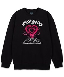 ハートバームルーズフィットスウェットシャツ_ブラック