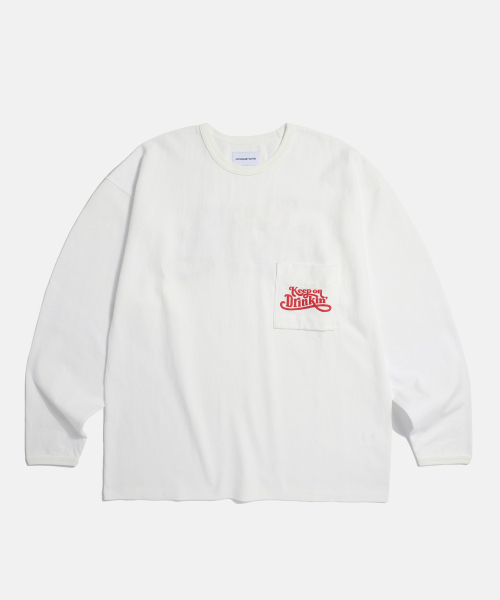 ESPIONAGE（エスピオナジ）の「Drinkin Heavyweight L/S Tee Off White（Tシャツ/カットソー・レディース・その他・MEDIUM/LARGE/X-LARGE）」の2枚目の写真