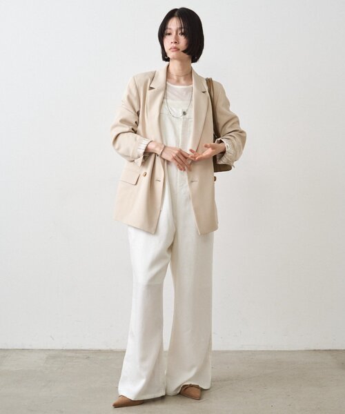 LOUNGEDRESS（ラウンジドレス）の「BASICテーラードジャケット（テーラードジャケット・レディース・ネイビー/ライトベージュ・FREE）」の5枚目の写真