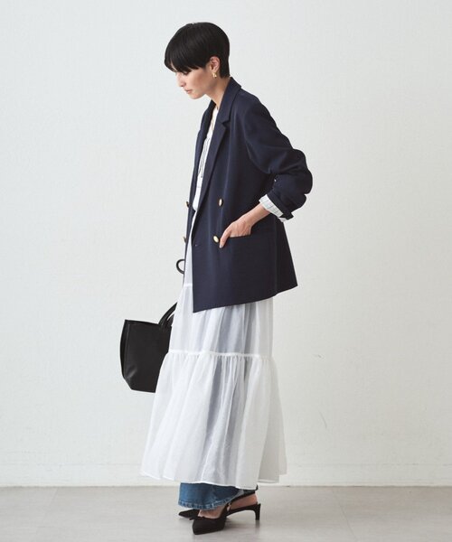 LOUNGEDRESS（ラウンジドレス）の「BASICテーラードジャケット（テーラードジャケット・レディース・ネイビー/ライトベージュ・FREE）」の21枚目の写真