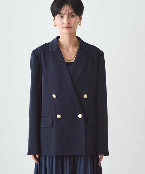 LOUNGEDRESS（ラウンジドレス）の「BASICテーラードジャケット（テーラードジャケット・レディース・ネイビー/ライトベージュ・FREE）」の17枚目の写真