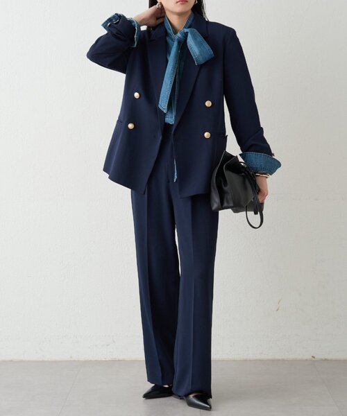 LOUNGEDRESS（ラウンジドレス）の「BASICテーラードジャケット（テーラードジャケット・レディース・ネイビー/ライトベージュ・FREE）」の13枚目の写真