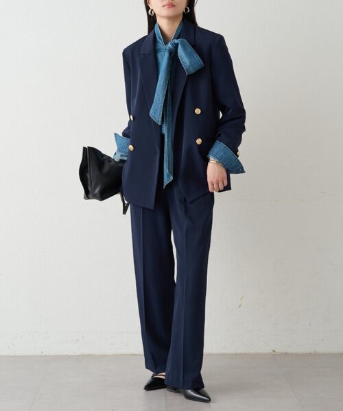 LOUNGEDRESS（ラウンジドレス）の「BASICテーラードジャケット（テーラードジャケット・レディース・ネイビー/ライトベージュ・FREE）」の14枚目の写真