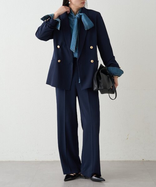 LOUNGEDRESS（ラウンジドレス）の「BASICテーラードジャケット（テーラードジャケット・レディース・ネイビー/ライトベージュ・FREE）」の7枚目の写真