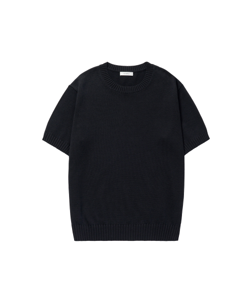 MANNERGRAM（マナーグラム）の「ソフトコットン100 3PLY ラウンド 半袖ニット - 4カラー（Tシャツ/カットソー・メンズ・ダークネイビー/ブラック/アイボリー/グレー・MEDIUM/LARGE/X-LARGE/XX-LARGE）」の8枚目の写真
